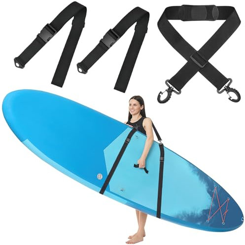 FainFun Sangle pour Planche de Surf, Sangle de Transport Réglable pour Planches de Surf, Paddle, Longboards, Stand up Paddle