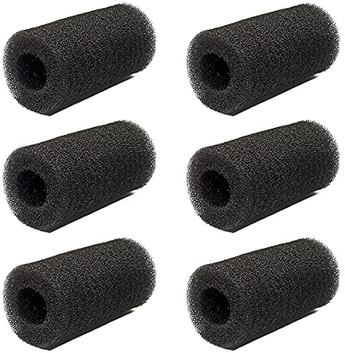 XZEIT 6 Pièce Pré Eponge de Filtre pour Aquarium, Rouleau d'éponge pré-Filtre pour Aquarium, Biochimique Filtre Eponge pour Empêcher Crevettes, Petits Poissons, Petits Animaux, Noir