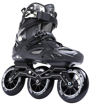 Weyot Pattini in Linea Uomo Donna, Pattini A Rotelle per Adulto con Ruote da 110 Mm, Pattini A Rotelle Professionali, Pattini in Linea Adulto, Unisex, EU 44/UK 8/ 27CM,Black