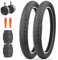 ZUKKA Set Paar Fahrradreifen 20x 2,35 Zoll Faltbar Reifen 30 TPI Fahrrad Mantel 60-406 Ersatz und 2Pcs 20 Zoll Schlauch für Mountainbike BMX Freestyle Kids Bike Cruiser Bike Faltrad，Schwarz