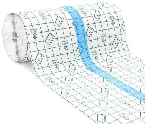 Bandage Transparent Imperméable, 15cm x 10m Adhésif Médical Bandage, Imperméable Tatouées, pour Tatouages, Plaie, Fixer Plaster Stretch Fixation