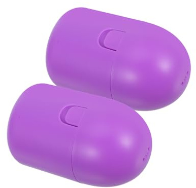 Beatifufu Boîte De Rangement Pour 2 Pièces Violet, Plastique Léger Réutilisable, Portable Et Solide, Voyage Et Sorties, Accessoires De Soin Féminin Pratique Pour Femmes