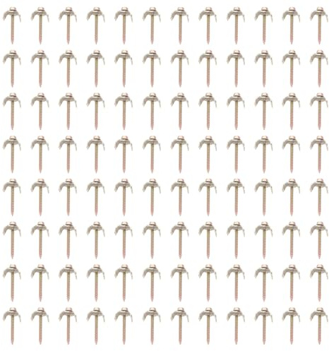 Clavos para valla Alambre de acero de 4,9 cm | 100 piezas de sujetadores compactos para campo/jardín/granja | Fácil instalación No se requieren herramientas | Malla metálica