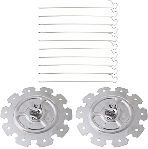 LLINthy 304 Stainless Steel Rotating Grill Skewers BBQ Cage Easy To Use Home Gift Roaster Drum Rotisserie Food Probe Thermometer