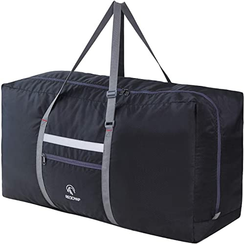 REDCAMP 100L Foldable Travel Duffel Bag, Lightweight Waterproof, Black