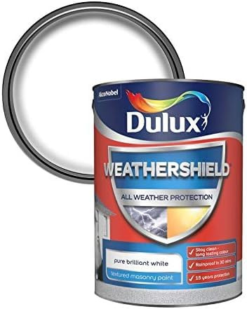 Dulux All Weather Protection Textured Masonry - 5L - Brilliant White