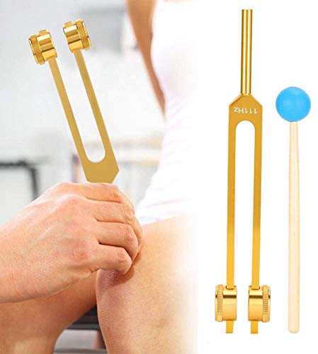 Stimmgabel, Stimmgabel für DNA-Reparatur Heilung und perfekte Heilung Musikinstrument Aluminiumlegierung Frequenz Stimmgabel Yoga Meditation Tuning Energiegabel mit Hammer(01)