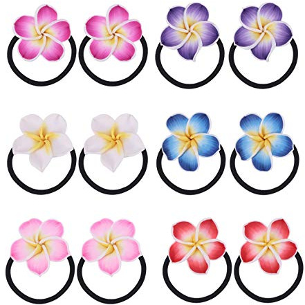 Xrten 12 Elastici per Capelli Bambina,Cravatte per Capelli per Bambini Elastico per Capelli a Fiore