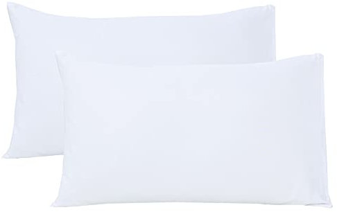 Bronwen Mathews® Brushed Microfiber Housewife Pillowcases White 2 Pack of Standard Pillow cases 50x75 cm, Non Iron Soft Breathable Wrinkle and Fade Resistant (Standard Pillowcases, White)