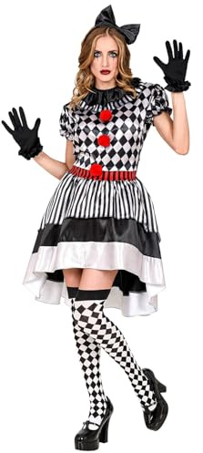 W WIDMANN MILANO Party Fashion – Kostym retro clown, klänning, skräck, mördare, halloween