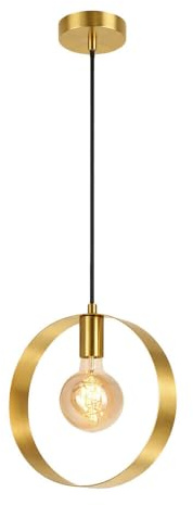 LED Universum Pendelleuchte Maya rund ringförmig E27 Fassung für Deko-Leuchtmittel modernes Design, E27