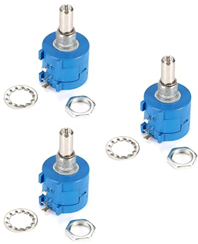 Hailege 3pcs 3590S-2-103L 10K Ohm 10-Turn Rotary Wire Wound Precision Potentiometer Pot