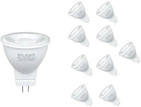 SILAMP Ampoule LED GU4 / MR11 4W 12V (Pack de 10) - Blanc Neutre 4000K - 5500K