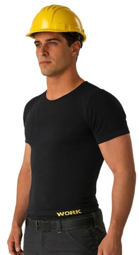 NOLOGO KATIACALZE Maglia Termica Uomo Manica Corta da Lavoro - Maglietta Tecnica Traspirante, Intimo Termico Uomo Invernale, Senza Cuciture né Etichette, Elasticizzato - Made in Italy