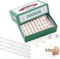 VOSSOT Mahjong Steine Fliesen Spiel, Mini Chinesisches Mahjongs Spiel, Traditionelles Tragbarer Brettspiel Set mit 144 Mahjong Spielsteine, für Familie Reise Tabletop Brettspiel