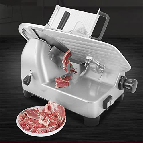 pour un Usage Domestique ou Commercial, Trancheuse Semi-Automatique Domestique Trancheuse Viande Charcuterie Fromage Trancheuse Professionnelle Lame en Acier Inoxydable Électrique Robuste Engrenage 1