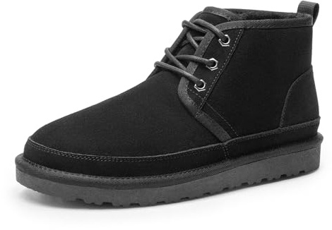 Bruno Marc FuzzyGo - Botas de Nieve de Invierno Hombre con Forro Calido Zapatos Invierno con Suela Ligera de TPR Comodo Botines,Size 44.5,Negro,SBSB2402M