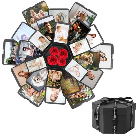 DMJJSD® Caja de explosión para manualidades, caja de regalo, caja de regalo, caja de explosión, caja de regalo, para cumpleaños, Navidad, día de la madre, aniversario, propuesta de matrimonio, día de