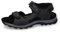 camel active Herren Sandalen aus perforiertem Leder Schwarz, menswear-44