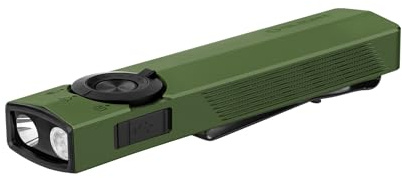 OLIGHT ArkPro Taschenlampe led aufladbar mit Grünlicht, 1500 Lumen, 205m Leuchtweite, UV Taschenlampe mit Fokussiertem Licht und Reinem Flutlicht für Outdoor und Alltag, IPX7 Wasserdicht, Grün