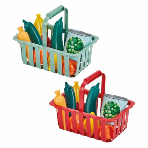 Ecoiffier - Barnkorg fylld 21,5 cm - frukt grönsaker och tillbehör ingår - imitationsspel - från 18 månader - barnleksak - 10981 - Frankrike ursprunglig garanti