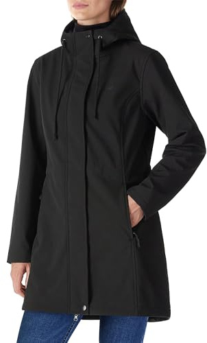 Outdoor Ventures Women's Waterproof Fleece Lined Hooded Softshell Rain Coat
