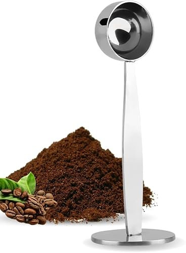 BuyWeek Cucchiaio da caffè, Dosatore per caffè, Misurino per caffè in Acciaio Inossidabile, Paletta da caffè per caffè, tè e Molto Altro (Silver)