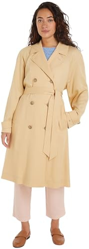 Tommy Hilfiger Cappotto Donna Trench, Beige (Harvest Wheat), 44