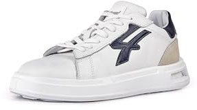 U-Power Urban Lifestyle Blair, Scarpe Sportive e Casual Bianche, Blu e Beige in Morbida Pelle. Sneakers Basse con Suola Antiscivolo con Inserto Infinergy, Ideali per l'uso Quotidiano.