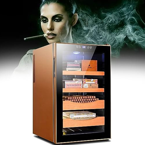 Humidors cigar cabinet electronic cigar energy-saving cigar cabinet large-capacity cigar box high-end smoking set cigar thermoelectric cooler humidifier intelligent,Metallic