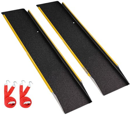 LIEKUMM 2 rampe di carico 600 kg, portata 120 x 28 cm, in alluminio, per rimorchi, moto, ATV, quad, auto, bicicletta, auto, rampa di carico