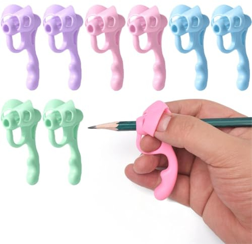 Aililong 8-Pack Benda autoadesiva per Il Supporto della Penna Bambini Aiuto e Aiuto di Scrittura per la Penna Bambini Pen Holding Learning Children's Writing Aid Pen Holding, Matita a Mano Sinistra.