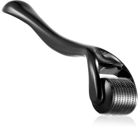 YIHAOH 0.5cm Rouleau Barbe Avec 540 Microneedling Cheveux, Beard Roller Barbe pour Le Visage, Les Cheveux, Barbe Microneedle Roller, Soins de La Peau pour Les Hommes et Les Femmes