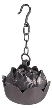 Zinc Alloy Incense Burner Lotus Hanging Stove, Antique Style Hanging Incense Holder Furnace Ornaments(style 1)