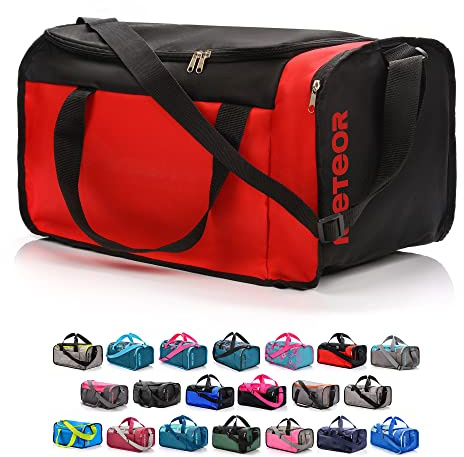 Meteor Borsa Palestra 20 L / 40 L – Borsone Sportivo Uomo Donna, Leggera e Resistente, con Tasca Laterale per Accessori, Ideale per Viaggi e Allenamento