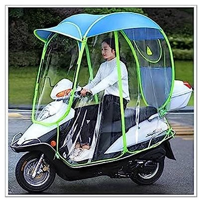 INTCHE Parapioggia for Moto, Ombrello for Scooter a Motore Completamente Chiuso Mobilità Parasole e parapioggia Impermeabile Ombrello for Moto Mobilità Parasole e parapioggia Impermeabile