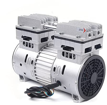 FUNYSF Compresseur d'air sans huile 750 W 1 HP 8 bar 145 l/min Silencieux Accessoires