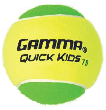 Gamma Quick Kids 78 Training Tennis Balls for Kids & Beginners, Low-Compression Core Reduces Speed & Bounce, Great for Tennis Practice, USTA & ITF Approved for 10 & Under Tournaments, Bag of 12
