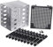 Exogio Festplattenkäfig Tray, 5,25 auf 5 X 3,5 SATA HDD Cage Rack Festplattengehäuse mit Lüfterplatz, Festplattenfach Adapter für Computer
