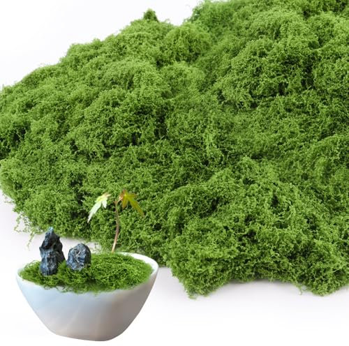 TDUNSYA 100g Kunstmoos zum Dekorieren, Kunstmoos zum Basteln, Deko Moos KüNstlich, Künstliches Moos Deko