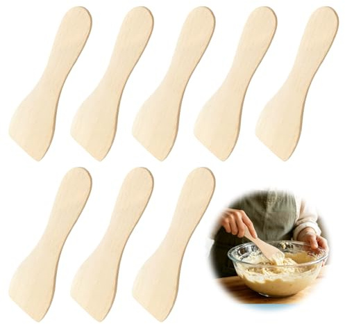 8 spatole in legno per raclette, set di spatole per raclette, in legno, lavabili in lavastoviglie, raschietto per raclette, 14 x 4,5 cm