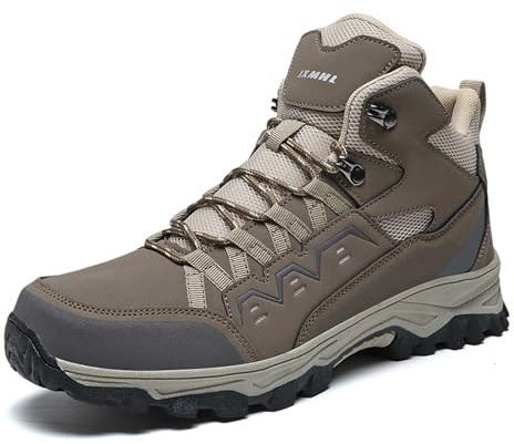 Botas de Senderismo Cuero Caña Alta Exteriores Parejas Correr Aventura Hombre