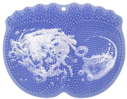 Fottvättsmatta - 29,5cm Duschborste Med Halksäkra Sugkoppar | Mĵuka Borststrån Massageunderlag Badrutin | Snabbtorkande TPE Mögelresistent | Badrum Badkar
