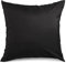ATsense 2er Set Kissenbezug 80x80 cm - 100% Baumwolle, Schwarz Kopfkissenbezug mit Reißverschluss, Super Weicher Kissenbezug, ÖkoTex Zertifiziert für Allergiker Geeignet