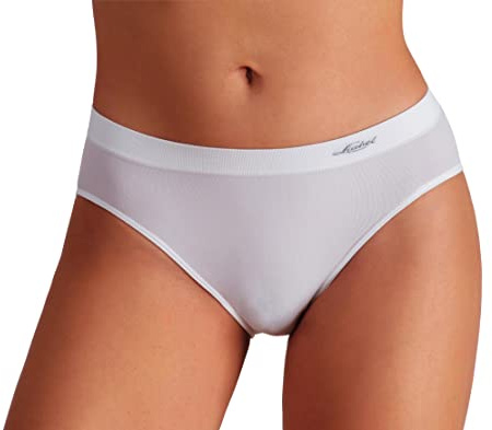 Liabel 5 Slip Vita Bassa Donna Microfibra Mutande Seamless Made in Italy Senza Cuciture Elasticizzato Nero Bianco e Nudo (L/XL, Bianco)