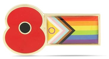 Official Royal British Legion Pride Flag Poppy Badge