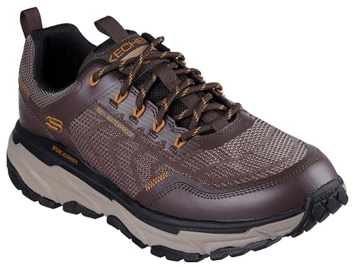Skechers D'lux Journey Defender Stitch - Zapatos de Senderismo para Hombre, Ribete Textil sintético marrón, 43 EU