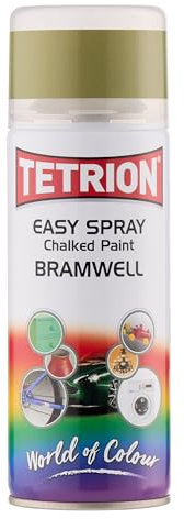 Tetrion Easy Spray Chalky Bramwell Finish Spray Paint, Quick Drying Matte Effect for Wood, Metal, Ceramic & Plastic, 15-Minute Touch Dry 400ml