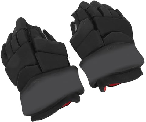 Luocute Ishockeyhandskar, Böjbara Fingerskyddshandskar med Andningsbar Nätdesign, för Ishockey Innebandy Roller Hockey (9 tum)