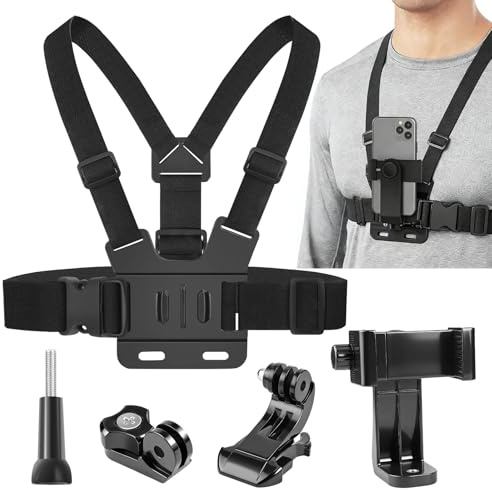 YiliYa Arnés Teléfono Móvil Pecho de Soporte Correa Chest Mount Harness